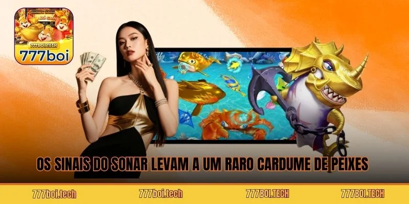 Os sinais do sonar levam a um raro cardume de peixes