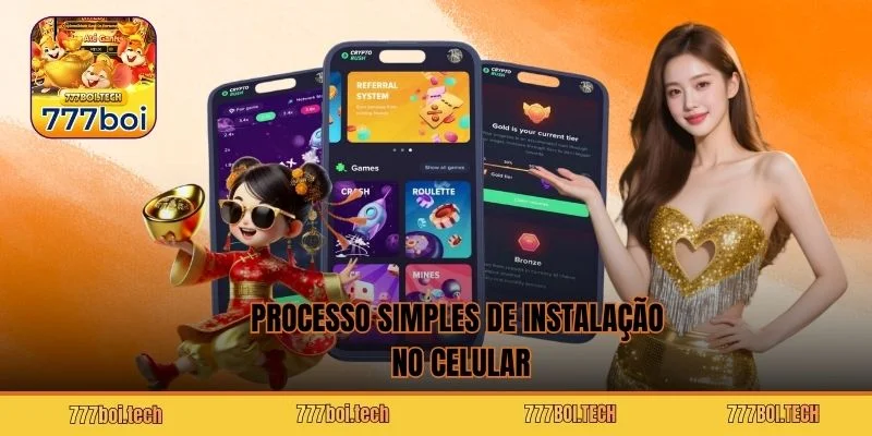 Processo simples de instalação no celular Processo simples de instalação no celular