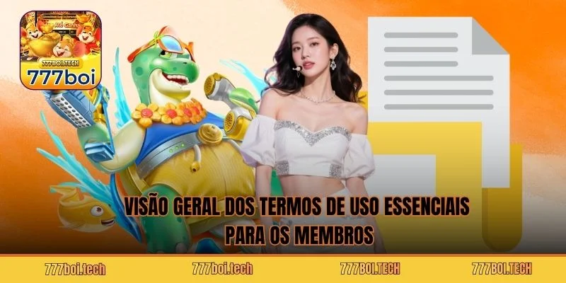 Visão geral dos termos de uso essenciais para os membros